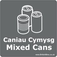 WRAP Vinyl SlimBin Sticker for Mixed Cans - Welsh and English