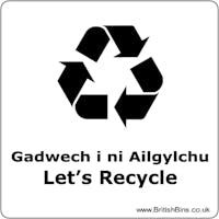WRAP Vinyl SlimBin Sticker Customised - Welsh and English