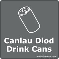 WRAP Vinyl SlimBin Sticker for Drink Cans - Welsh and English
