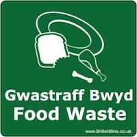 WRAP Vinyl SlimBin Sticker for Food - Welsh and English