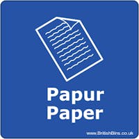 WRAP Vinyl SlimBin Sticker for Paper - Welsh and English