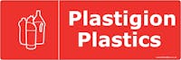 WRAP Vinyl Long Sticker for Plastics - Welsh and English