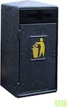 112ltr Never Rust Recycling Bin - Black