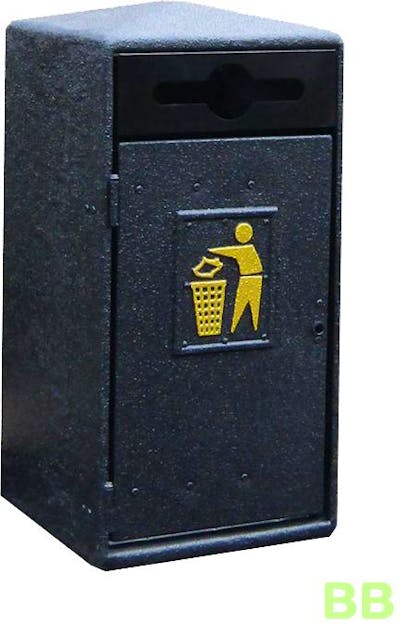 112ltr Never Rust Recycling Bin - Black