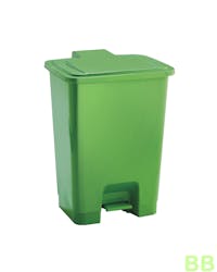 30ltr Green Plastic Pedal Bin