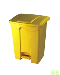 45ltr Yellow Plastic Pedal Bin