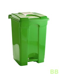 60ltr Green Plastic Pedal Bin