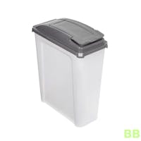25Ltr Slimbin with White Graphite Base and Grey Lid