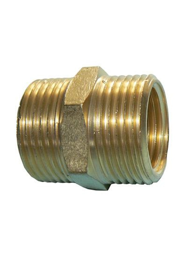 Washing Machine Inlet Hose Connector ¾ x ¾ Inch BRASS